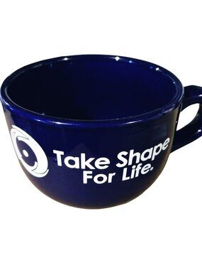 Large Blue Mug Cup Bistro Latte Soup Style TSFL Oversized Hot Cold Beverage